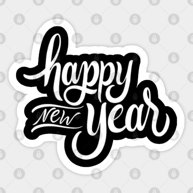 Happy new year 2024 Christmas Sticker TeePublic